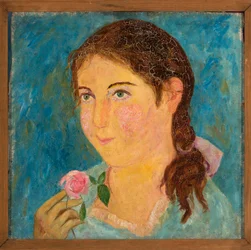 Girl with a Rose in Her Hand