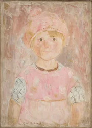 Girl in a Pink Dress and Cap