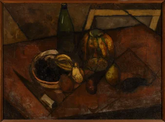 Still Life with Melon and Knife