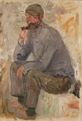 Seated Fisherman with Pipe