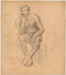 Study of a Seated Male Nude