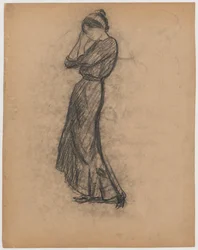 Study of a Woman in a Long Dress with a Hairband