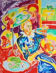 Vibrant Artist Portrait