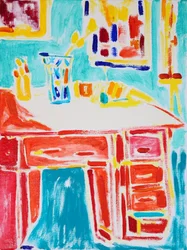 Vibrant Studio Desk