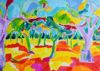 Vibrant Summer Trees