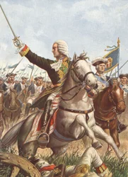 Charles Emmanuel III at the Battle of Guastalla in 1734