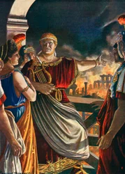 Nero watching Rome burn