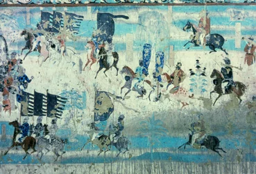 Zhang Yichao, Governor of Western Gansu on Excursion to Fight the Tibetans, Tang Dynasty, 850-907