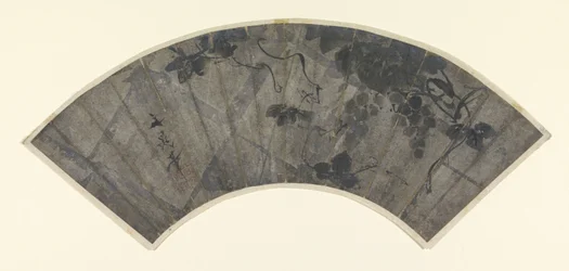 Fan Leaf with Grapes and Vines