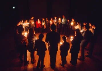Jewish Youth Worshiping in Friendship Circle