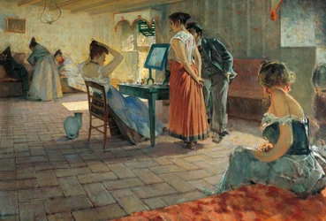 The Morning Toilet - Prostitutes of a Brothel in Florence Preparing for Sunrise