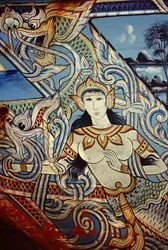 A decorated boat in southern Thailand