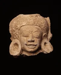 Demon head, from Chedi Chula Pathom, Davaravati Period