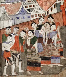 Lovers smoking (detail)