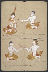 Or 16455 f.18r, Lucky and unlucky combinations of couples, from Phrommachat
