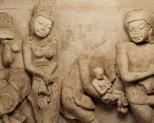 Relief, from Chedi Chula Pathom, Davaravati School
