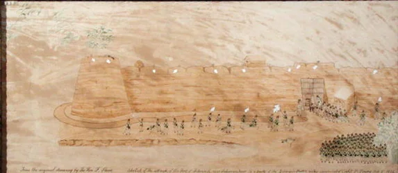 Sketch of the attack on Koonja, 3rd October 1824