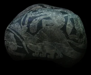 The Ica Stone. A Man Killing a Dinosaur
