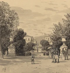 View from the Old Royal Palace of the Hermesstreet