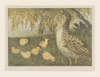 Goose with Chicks