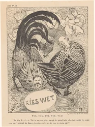 Caricature with Politicians as Chickens