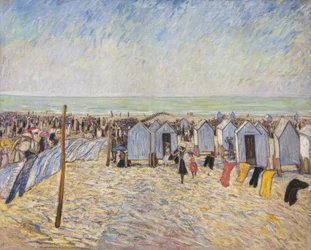 Beach Scene with Bathing Carriages (Knocke)