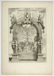 Genealogical Tree of the Austrian Royal Family, plate 32 from Casperius Gevartius, Pompa Introitus Honori Serenissimi Principis Ferdinandi