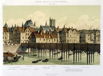Le Grand Châtelet and the Wooden Bridge (1621-1643) - in 