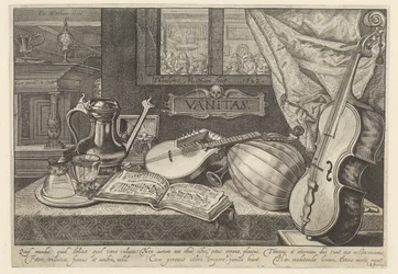 Vanitas Still Life with Musical Instruments