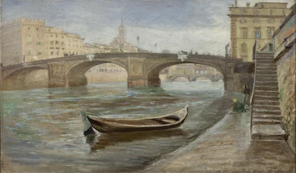 An Overcast Day in Florence near Ponte Santa Trinita