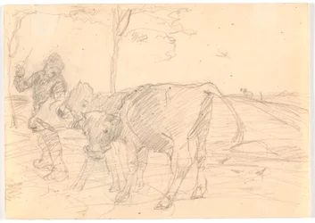 Cattle Driver with Three Calves