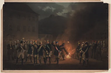 Torchlight Procession at Heidelberg on 30 January 1857