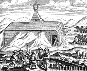 Cutting up a bear at North Pole
