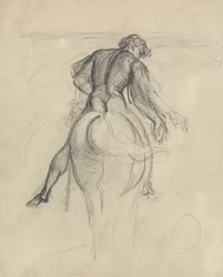 Study of a Man Riding a Horse