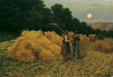 Moonrise After the Harvest I
