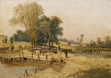 Hungarian Landscape with Cattle Watering