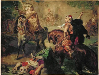 Arab Tribal Chiefs Challenging Each Other to Single Combat, Under the Ramparts of a City