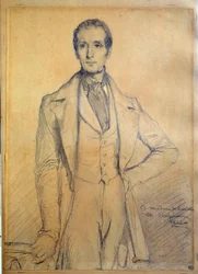 Portrait of the Poet Alphonse de Lamartine