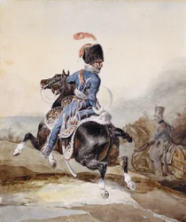 Artillery Officer Galloping to the Left