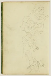 Cavalry Skirmish with Four Horsemen