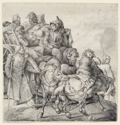 A Wagon Full of Wounded Soldiers