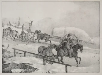 Four Diverse Subjects: Wagon Climbing a Hill
