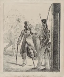 The Swiss Royal Guard Sentry at the Louvre