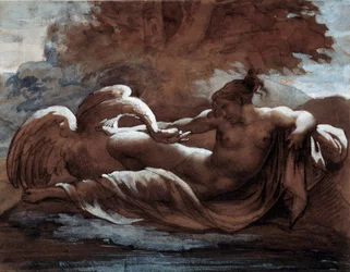 Leda and the Swan. Drawing by Théodore Géricault (1791-1824)
