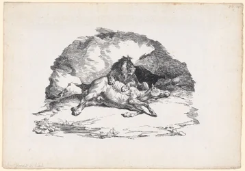 A Lion Devouring a Horse
