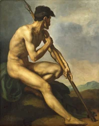 Nude Warrior with a Spear, c. 1816