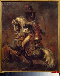 Officer of Hunter on Horse of the Imperial Guard Charge