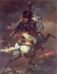 Officer of the Chasseurs Charging on Horseback