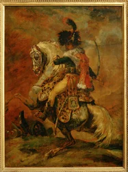 Officer of Chasseurs à Cheval of the Imperial Guard, Charging