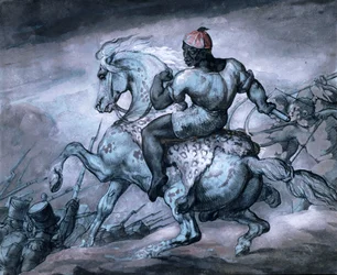 Scene from the Colonial War: A Black on a Rearing Horse